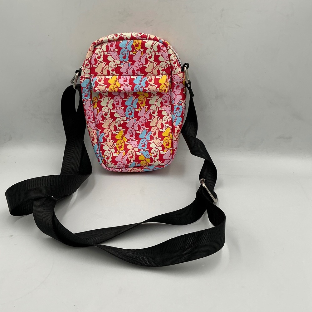 Buckle-Down Crossbody Bag Disney Minnie Mouse OS Red Multi All Over Print Zip